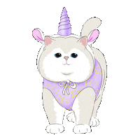 Happy Unicorn Sticker by British cats cattery and Apollo cat.