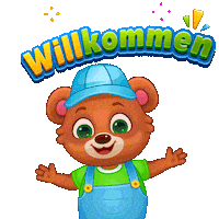 German Hello Sticker by Lucas and Friends by RV AppStudios
