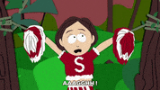 scared cheerleader GIF by South Park 