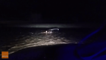 Passing Motorist Rescues Woman From Car Sinking in Montana Flood