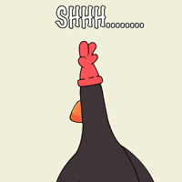Silence Hush GIF by Feathers