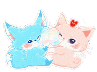 Hellog_saralee huni hellog maozi kiss bubble gum Sticker
