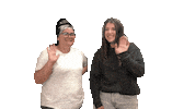 thelocalspace fun girls smiling waving Sticker