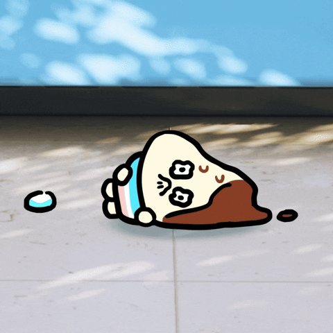 Sad Ice Cream GIF by LINE FRIENDS