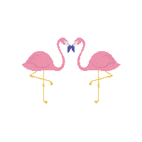 MiamiSeaquarium love heart miami flamingo Sticker