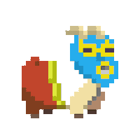 subpixel wrestling mask ready goat Sticker