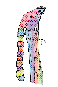 nataliastahl fun pink rainbow blue Sticker
