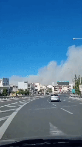 Blaze Burning Near Athens 'Mostly Under Control,' Fire Service Says