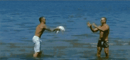 at the beach missed catch GIF