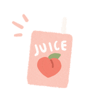 Pninggg juice peach pninggg Sticker