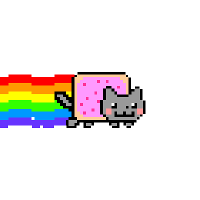 Cat Running Sticker