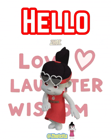 Wave Hello GIF by Zhotcita