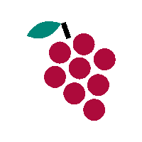 Traube Sticker by wertgeben.at