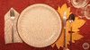 Video gif. A football of turkey breast flies through a green bean goal post against a dinner plate backdrop before a traditional Thanksgiving meal fills the plate. 