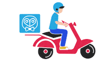 owlgetituk food delivery dessert groceries Sticker