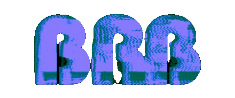 Be Right Back Art Sticker