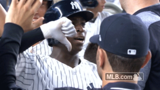 new york yankees thumbs down GIF by MLB