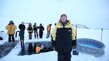 Australians Take a Dip in Sub-Zero Antarctic Waters to Celebrate Winter Solstice