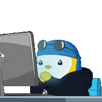 Work Working Sticker by Pudgy Penguins