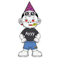 Animated Gif White Monkey Sticker by Zhot