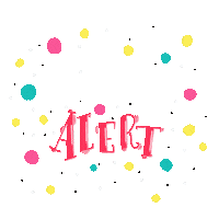 study_min17 lettering rosa verde azul Sticker
