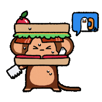Phone Call Burger Sticker by Chimpers