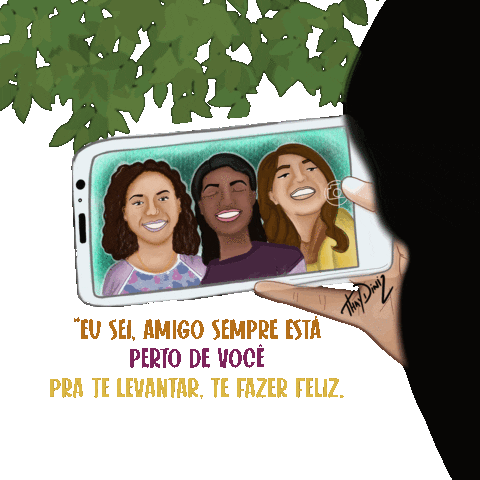 thaynara_diniz_ilustras giphyupload friends amigos thaydiniz Sticker