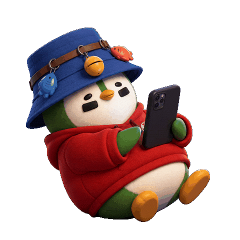 Penguin Relaxing Sticker by Zaddy