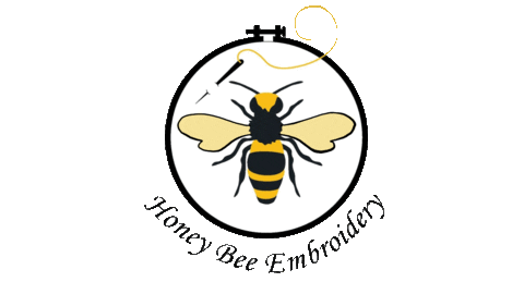 Honey Bee Embroidery Sticker
