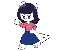 jeyi_ch cat kawaii run running Sticker