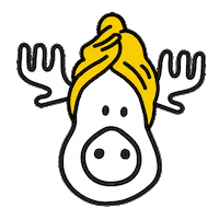 Flower Moose Sticker by TubbyTodd