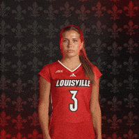Volleyball Go Cards GIF by Louisville Cardinals