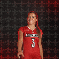Volleyball Go Cards GIF by Louisville Cardinals