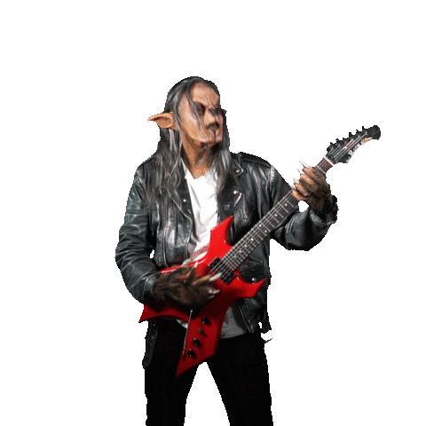 eatrotten giphyupload guitar metal shredding Sticker