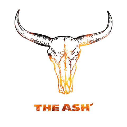 The_ASH skull restaurant flame flames Sticker