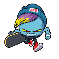 Toikido running run skate skateboard Sticker