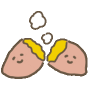 食べ物 Sweet Potato Sticker by kupaberu