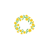 marjohiilivirta-illustrator wreath dandelion flowercrown marjohiilivirta Sticker