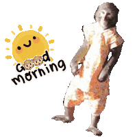Good Morning Monkey Sticker
