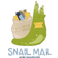 christinarosestudio snail stationary snails snail mail Sticker
