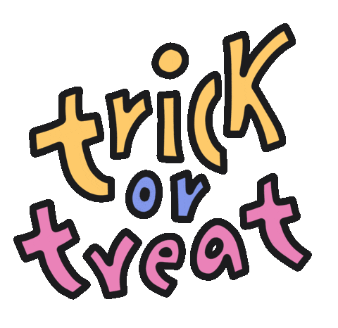 Sparkling Trick Or Treat Sticker by Nora Fikse