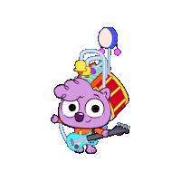 WombatsPBS music cartoon rock guitar Sticker