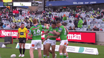 Celebration Try GIF by Canberra Raiders