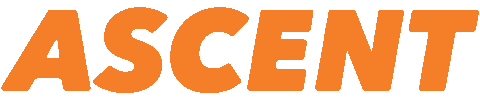 AscentBikes sports logo orange cycling Sticker