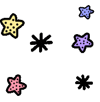 Pink Star Sticker by Poppy Deyes