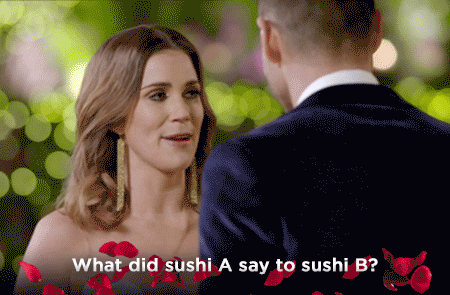 sushi love GIF by The Bachelorette Australia