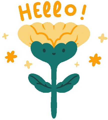 Flower Hello Sticker by Sunshunes