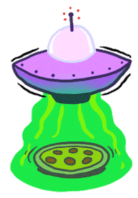 Food Space Sticker by vilonious