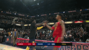 indiana pacers hug GIF by NBA