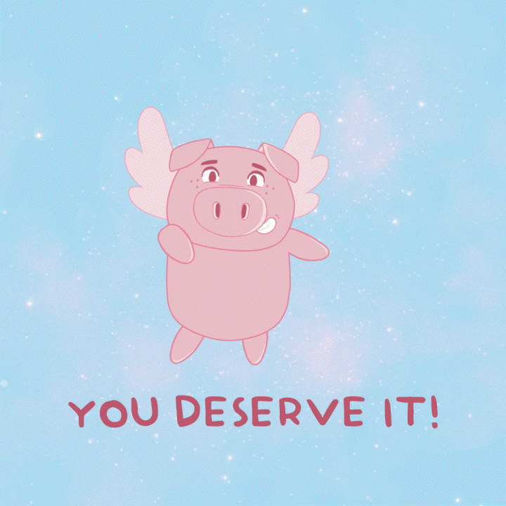 Treat Yourself Flying Pig GIF by PositivelyPigasus